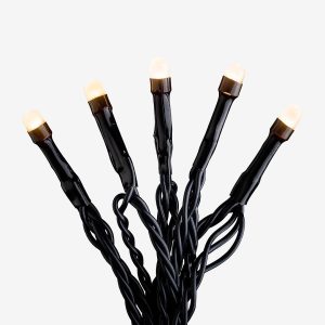Konstsmide - Batteridrevet lyskæde 200 LED - Sort - Julebelysning udend⌀rs - - Homeroom