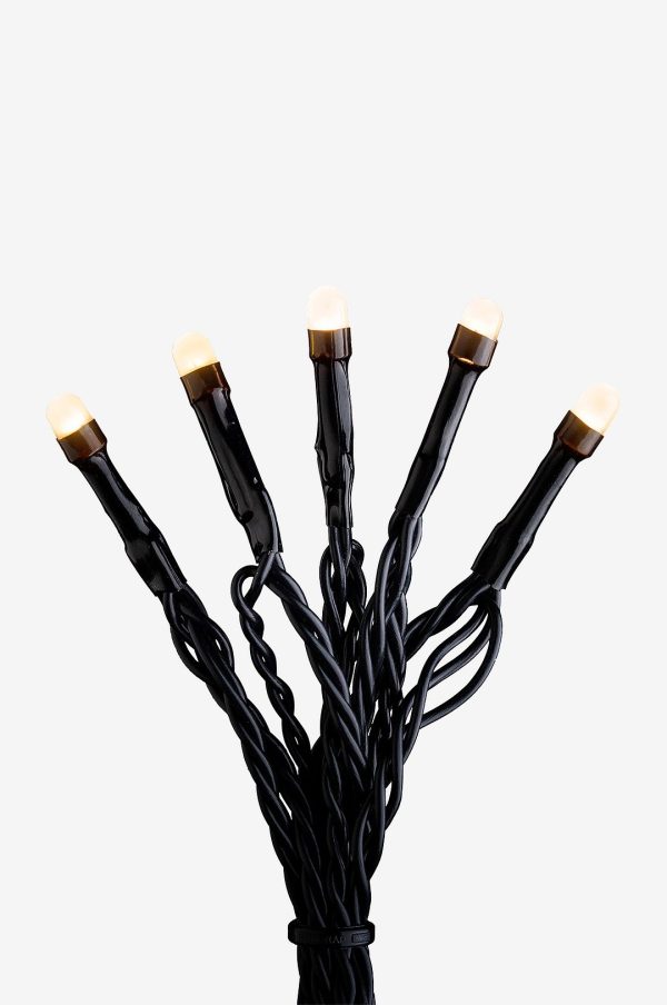 Konstsmide - Batteridrevet lyskæde 200 LED - Sort - Julebelysning udend⌀rs - - Homeroom
