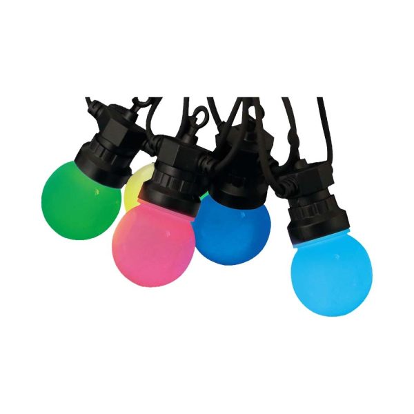 Pære LED Lyskæde - RGB, 0.5W, Fjernbetjening, EU Stik, Sæt - Kulør : RGB