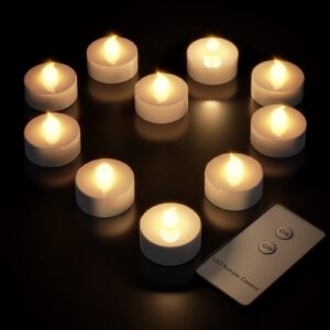 LED fyrfadslys 10 stk. Varm hvid fjernbetjening