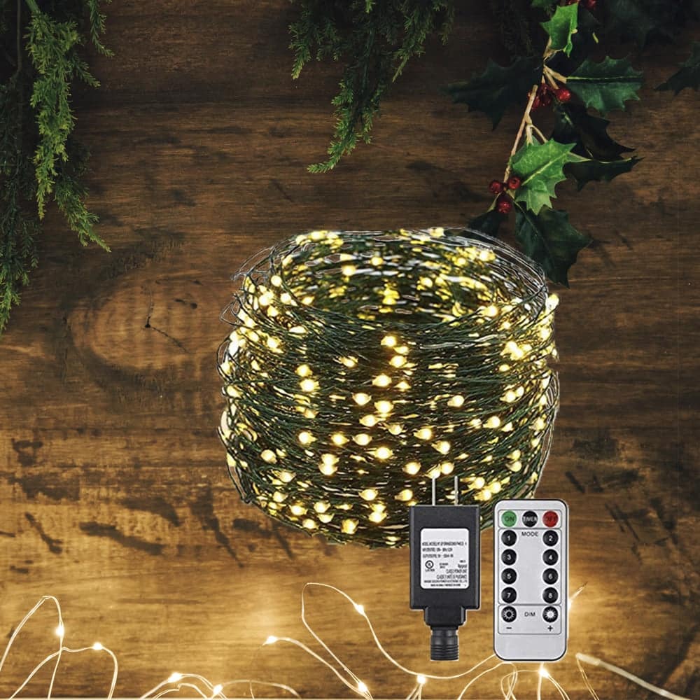 LED-Lyskæde m/fjernbetjening og 8 lysindstillinger - 30/40/50 meter - - 40 meter